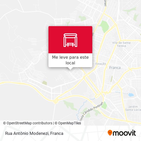 Rua Antônio Modenezi mapa