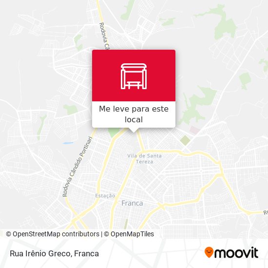 Rua Irênio Greco mapa