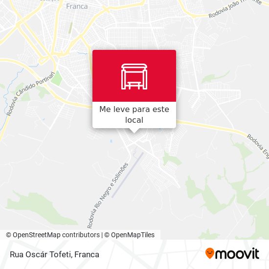 Rua Oscár Tofeti mapa