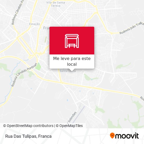 Rua Das Tulípas mapa