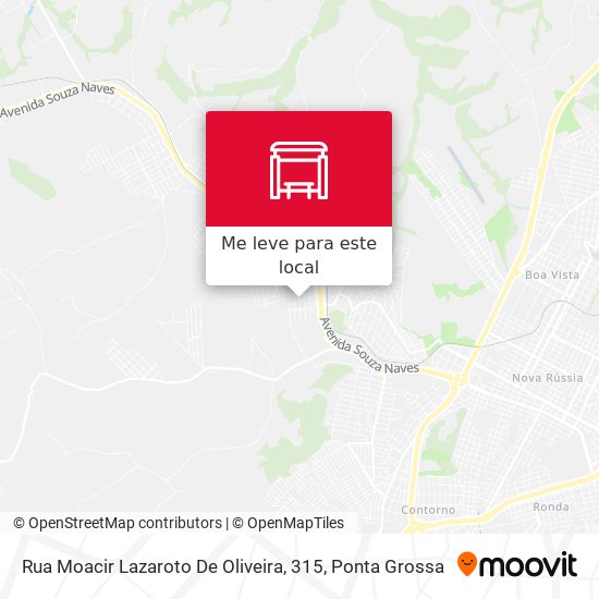 Rua Moacir Lazaroto De Oliveira, 315 mapa