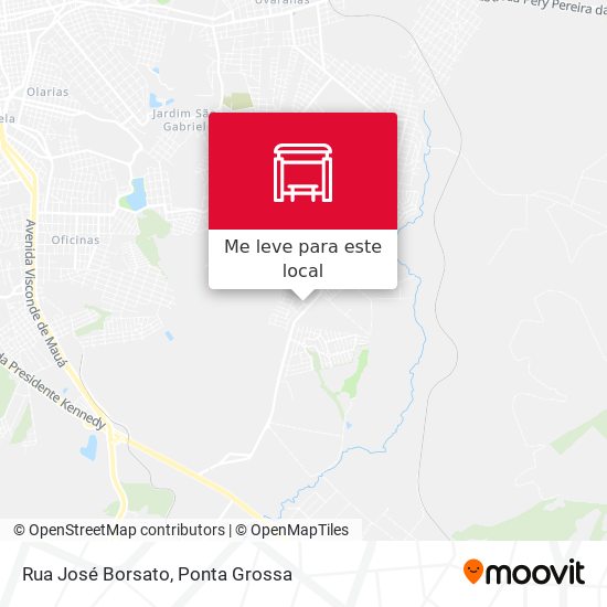 Rua José Borsato mapa