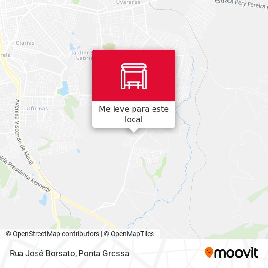 Rua José Borsato mapa