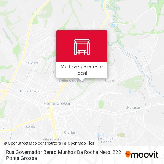 Como chegar até Rua Governador Bento Munhoz Da Rocha Neto, 222 em Ponta  Grossa de Ônibus?