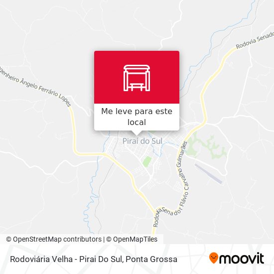 Rodoviária Velha - Pirai Do Sul mapa