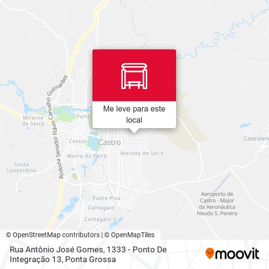 Rua Antônio José Gomes, 1333 - Ponto De Integração 13 mapa