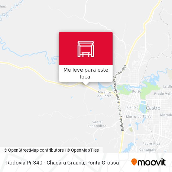 Rodovia Pr 340 - Chácara Graúna mapa