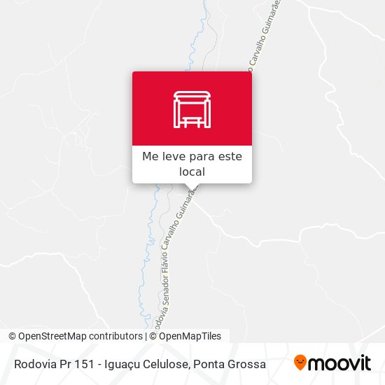 Rodovia Pr 151 - Iguaçu Celulose mapa