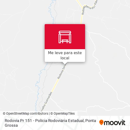 Rodovia Pr 151 - Polícia Rodoviária Estadual mapa