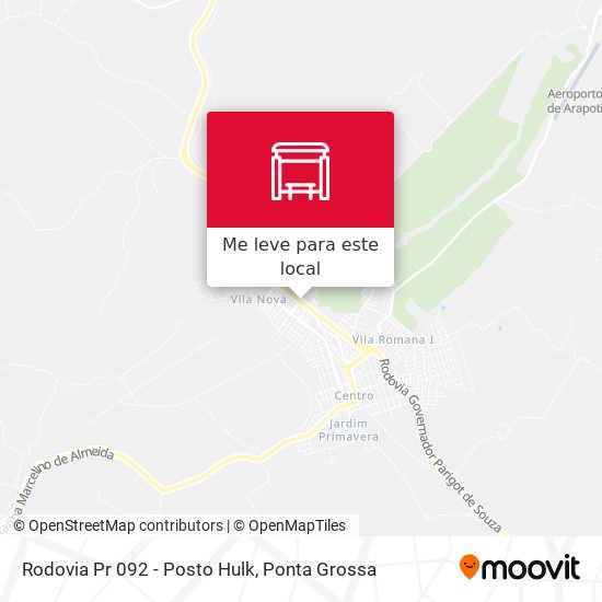 Rodovia Pr 092 - Posto Hulk mapa