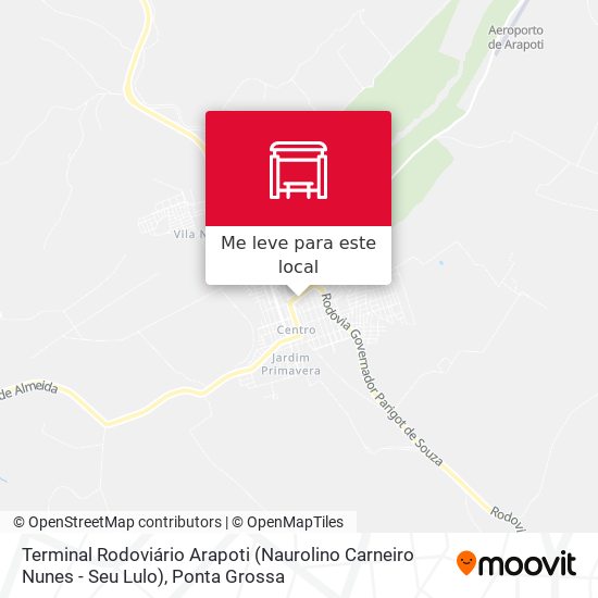 Terminal Rodoviário Arapoti (Naurolino Carneiro Nunes - Seu Lulo) mapa