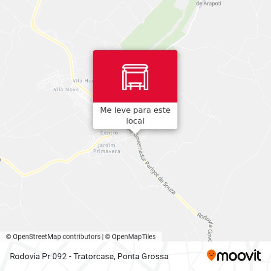 Rodovia Pr 092 - Tratorcase mapa