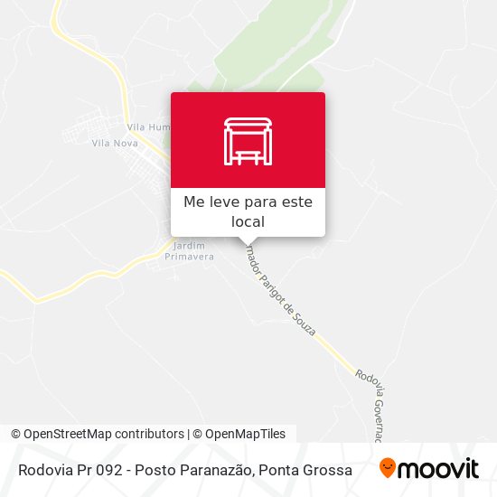 Rodovia Pr 092 - Posto Paranazão mapa