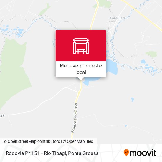 Rodovia Pr 151 - Rio Tibagi mapa