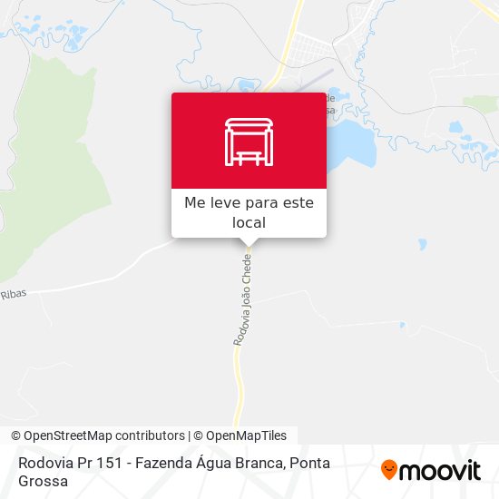 Rodovia Pr 151 - Fazenda Água Branca mapa