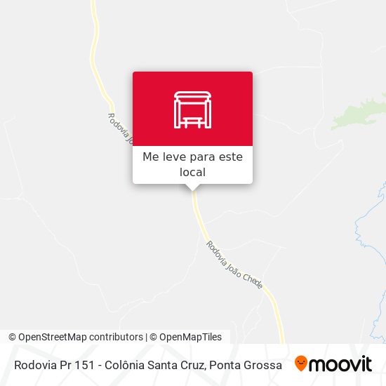 Rodovia Pr 151 - Colônia Santa Cruz mapa