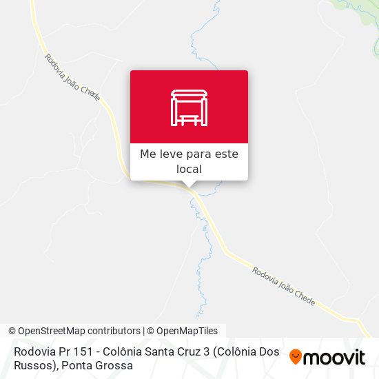 Rodovia Pr 151 - Colônia Santa Cruz 3 (Colônia Dos Russos) mapa