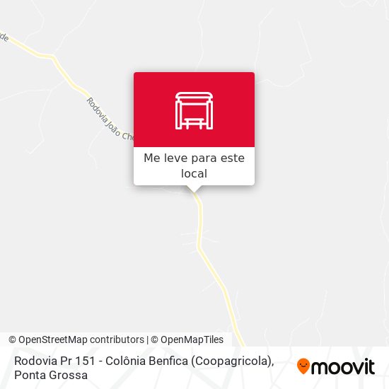 Rodovia Pr 151 - Colônia Benfica (Coopagricola) mapa