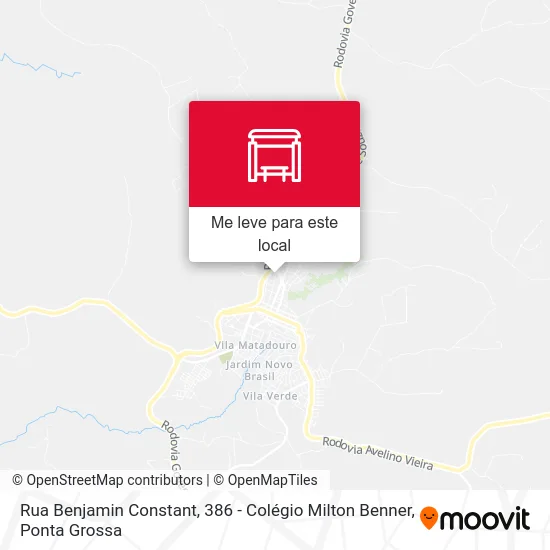Rua Benjamin Constant, 386 - Colégio Milton Benner mapa