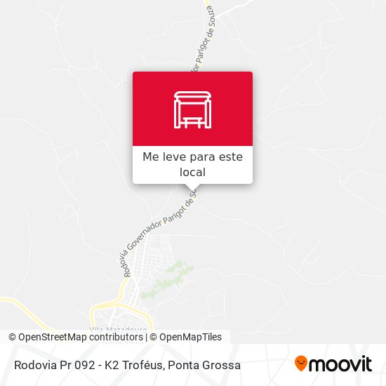 Rodovia Pr 092 - K2 Troféus mapa