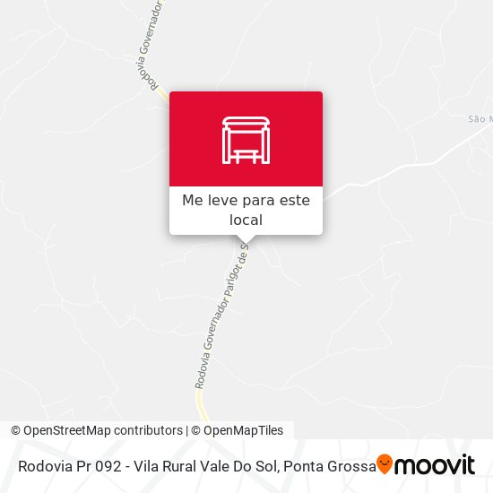 Rodovia Pr 092 - Vila Rural Vale Do Sol mapa