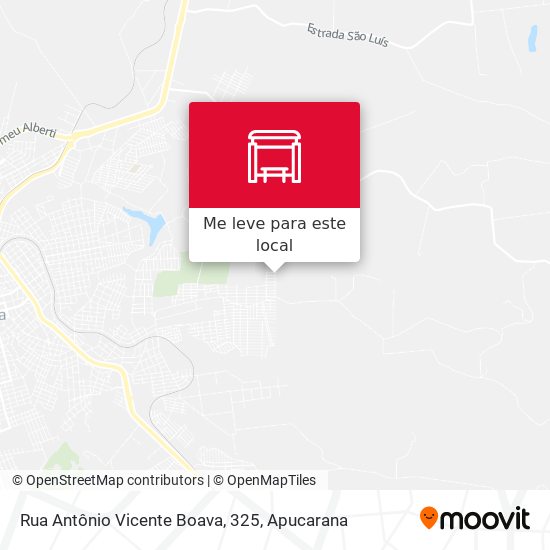 Rua Antônio Vicente Boava, 325 mapa