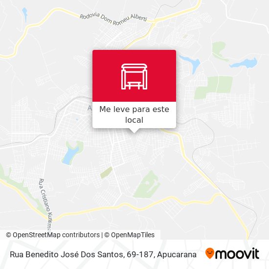 Rua Benedito José Dos Santos, 69-187 mapa