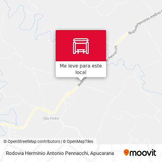 Rodovia Hermínio Antonio Pennacchi mapa