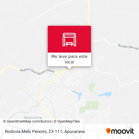 Rodovia Melo Peixoto, 23-111 mapa