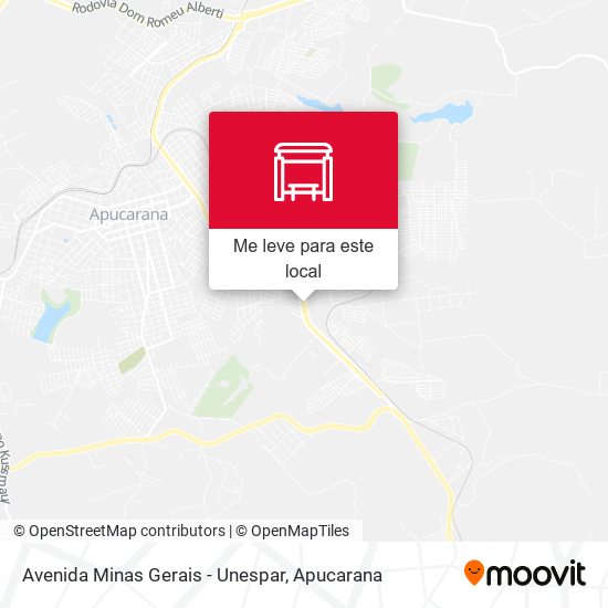Avenida Minas Gerais - Unespar mapa