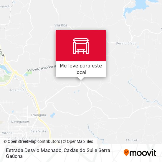 Estrada Desvio Machado mapa