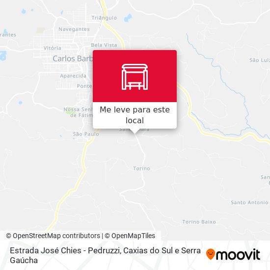 Estrada José Chies - Pedruzzi mapa