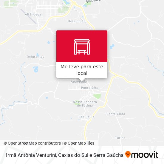Irmã Antônia Venturini mapa