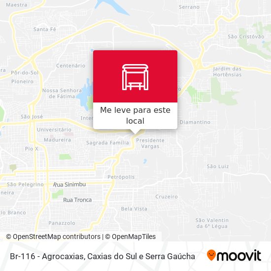 Br-116 - Agrocaxias mapa