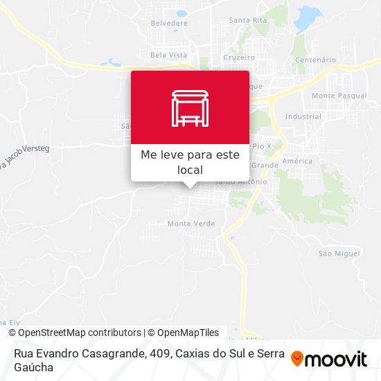Rua Evandro Casagrande, 409 mapa