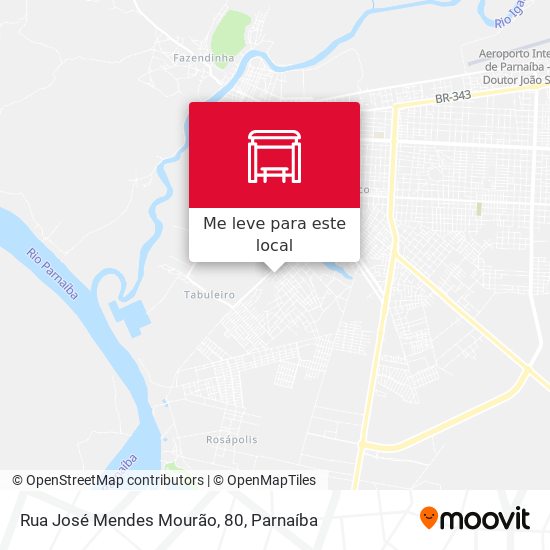 Rua José Mendes Mourão, 80 mapa