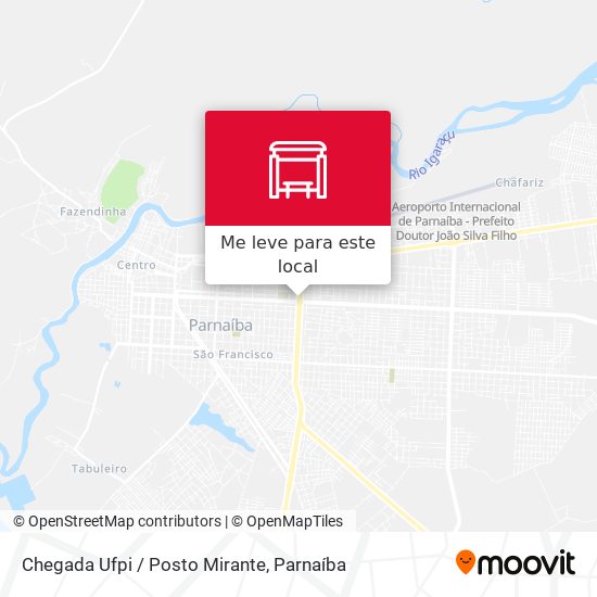 Chegada Ufpi / Posto Mirante mapa