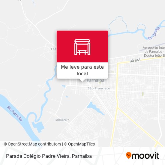 Parada Colégio Padre Vieira mapa