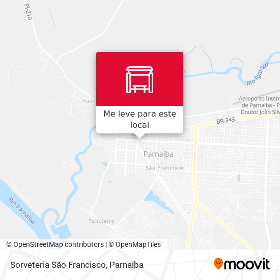 Sorveteria São Francisco mapa