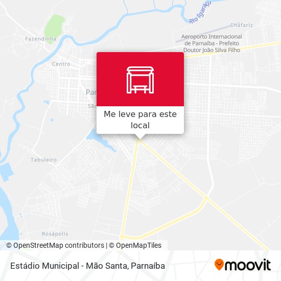 Estádio Municipal - Mão Santa mapa