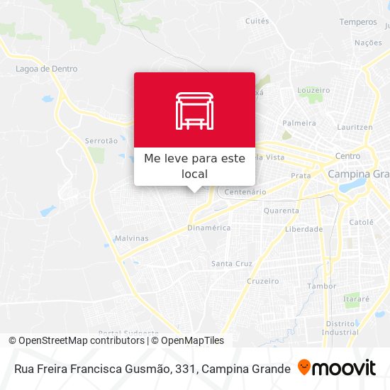 Rua Freira Francisca Gusmão, 331 mapa