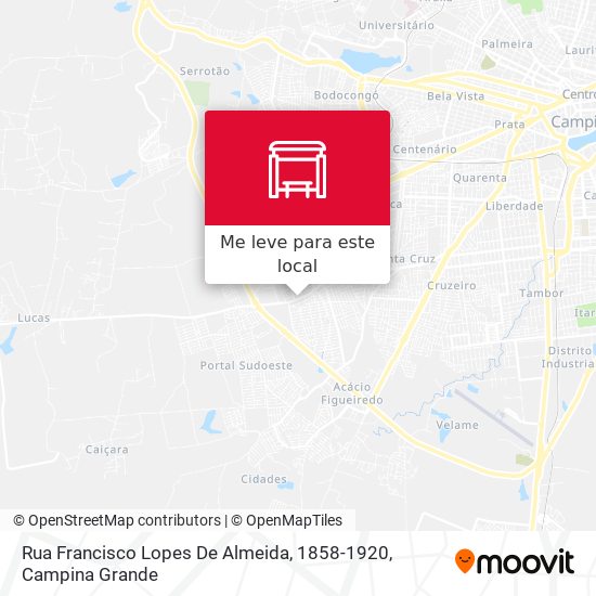 Rua Francisco Lopes De Almeida, 1858-1920 mapa