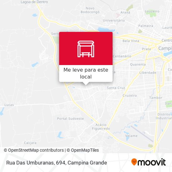 Rua Das Umburanas, 694 mapa