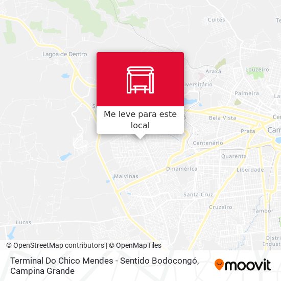 Terminal Do Chico Mendes - Sentido Bodocongó mapa