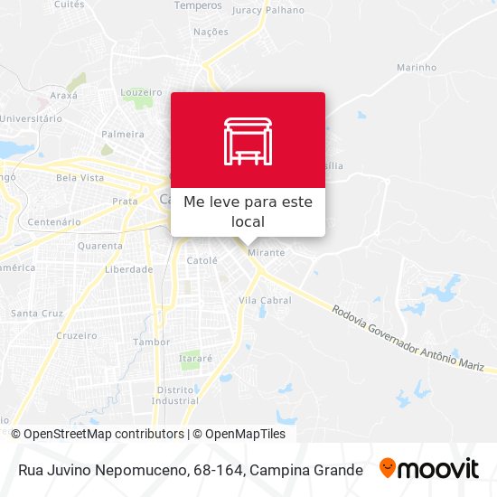 Rua Juvino Nepomuceno, 68-164 mapa