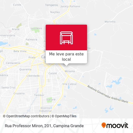 Rua Professor Miron, 201 mapa