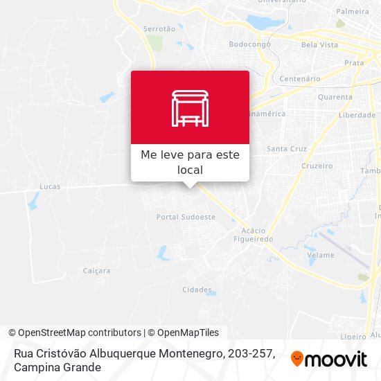 Rua Cristóvão Albuquerque Montenegro, 203-257 mapa