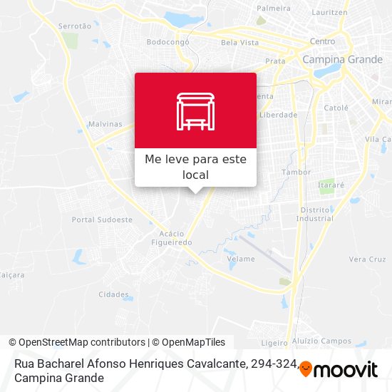 Rua Bacharel Afonso Henriques Cavalcante, 294-324 mapa