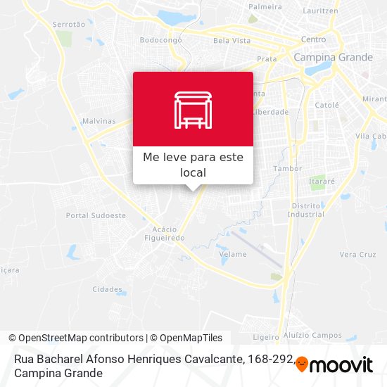 Rua Bacharel Afonso Henriques Cavalcante, 168-292 mapa