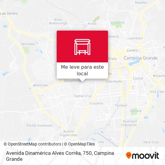 Avenida Dinamérica Alves Corrêa, 750 mapa